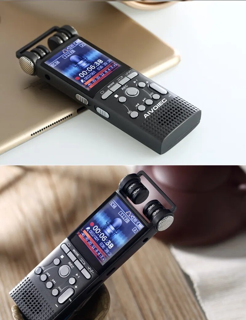 1536Kbps 128GB 100hrs 800mah Professional Voice Activated Digital Audio Voice Recorder Pen Dictaphone Mp3 Player Recording PCM