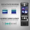 1536Kbps 128GB 100hrs 800mah Professional Voice Activated Digital Audio Voice Recorder Pen Dictaphone Mp3 Player Recording PCM