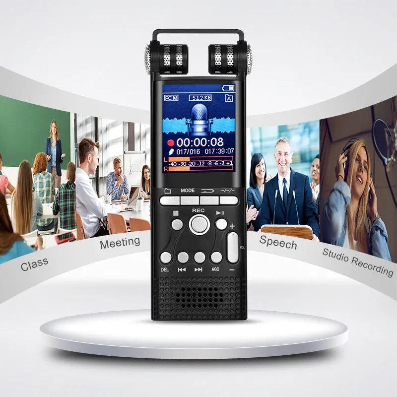 1536Kbps 128GB 100hrs 800mah Professional Voice Activated Digital Audio Voice Recorder Pen Dictaphone Mp3 Player Recording PCM