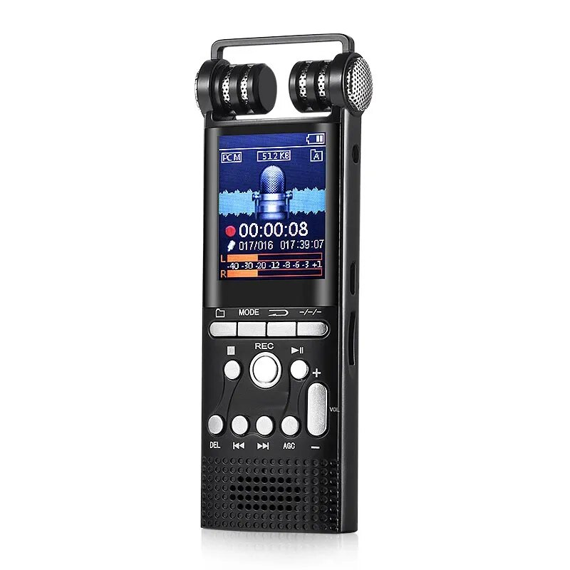 1536Kbps 128GB 100hrs 800mah Professional Voice Activated Digital Audio Voice Recorder Pen Dictaphone Mp3 Player Recording PCM
