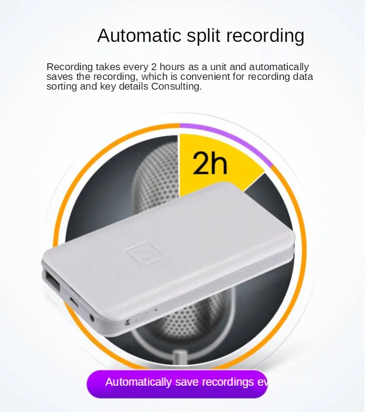 8GB-64GB MP3 u-disk 4 in1 Digital voice Recorder Voice Activated Long-distance record Dictaphone With Strong magnetic power bank