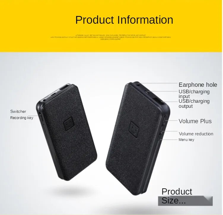 8GB-64GB MP3 u-disk 4 in1 Digital voice Recorder Voice Activated Long-distance record Dictaphone With Strong magnetic power bank