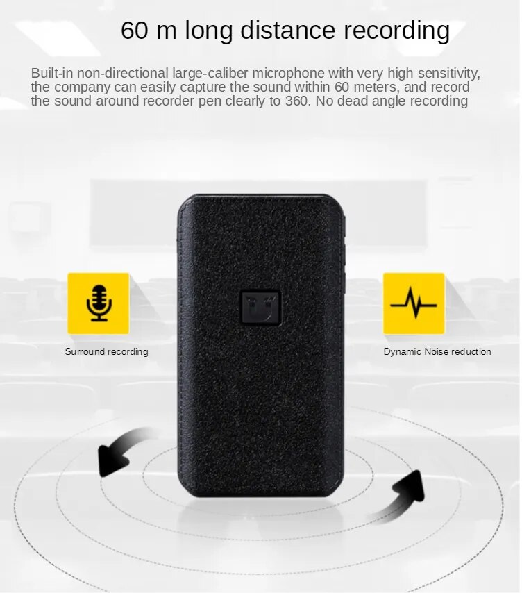 8GB-64GB MP3 u-disk 4 in1 Digital voice Recorder Voice Activated Long-distance record Dictaphone With Strong magnetic power bank