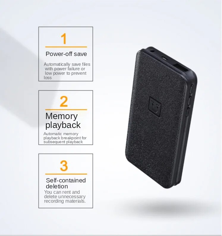 8GB-64GB MP3 u-disk 4 in1 Digital voice Recorder Voice Activated Long-distance record Dictaphone With Strong magnetic power bank