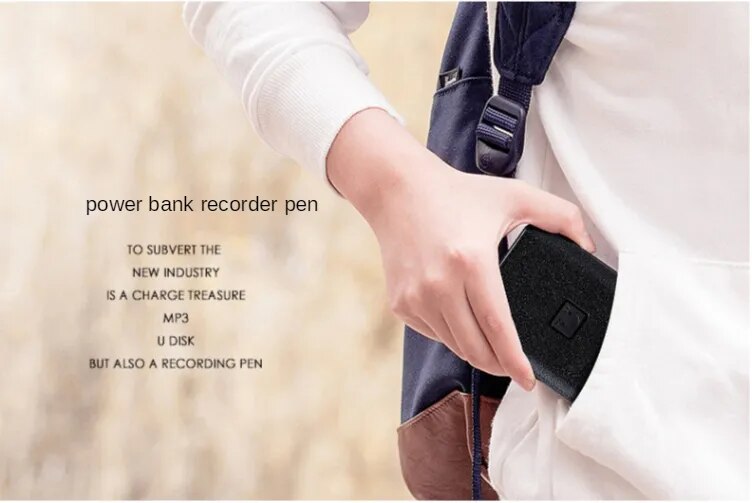 8GB-64GB MP3 u-disk 4 in1 Digital voice Recorder Voice Activated Long-distance record Dictaphone With Strong magnetic power bank