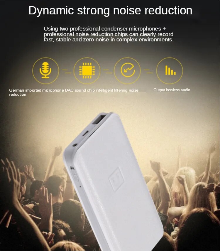 8GB-64GB MP3 u-disk 4 in1 Digital voice Recorder Voice Activated Long-distance record Dictaphone With Strong magnetic power bank