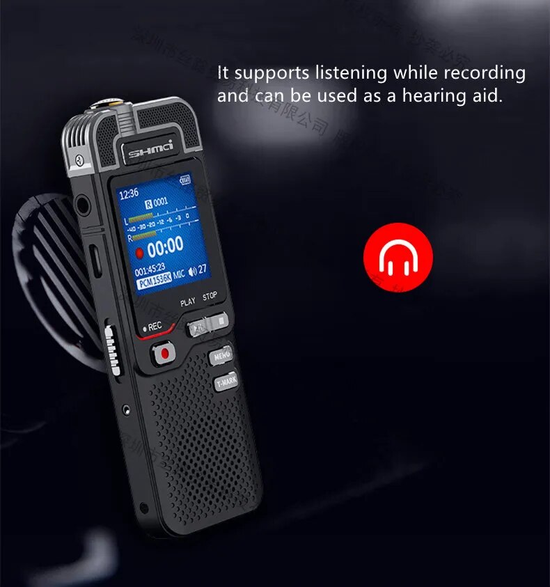 Shmci D60 Professional 1536Kbps Digital Voice-Activated Audio Recorder Mini Dictaphone Denoise Variable Speed Play MP3 Player Shmci D60 Professional 1536Kbps Digital Voice-Activated Audio Recorder Mini Dictaphone Denoise Variable Speed Play MP3 Player