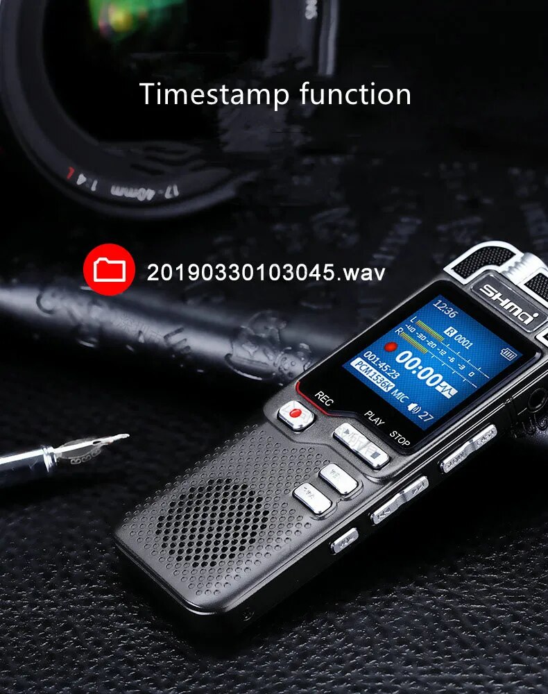 Shmci D60 Professional 1536Kbps Digital Voice-Activated Audio Recorder Mini Dictaphone Denoise Variable Speed Play MP3 Player Shmci D60 Professional 1536Kbps Digital Voice-Activated Audio Recorder Mini Dictaphone Denoise Variable Speed Play MP3 Player