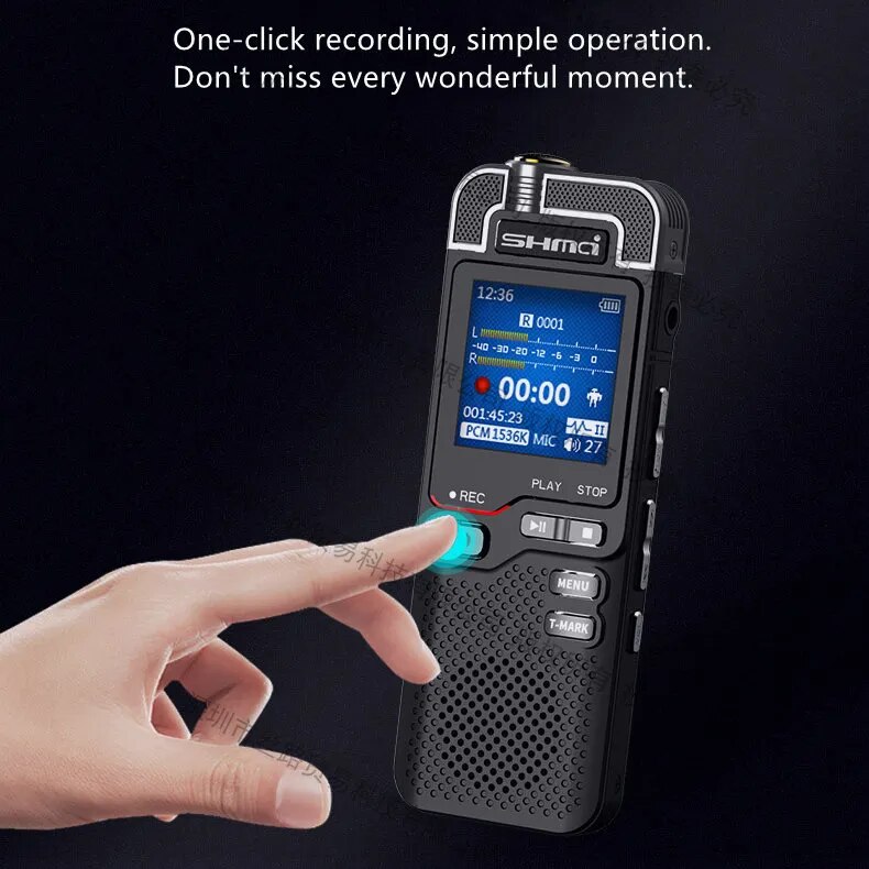 Shmci D60 Professional 1536Kbps Digital Voice-Activated Audio Recorder Mini Dictaphone Denoise Variable Speed Play MP3 Player Shmci D60 Professional 1536Kbps Digital Voice-Activated Audio Recorder Mini Dictaphone Denoise Variable Speed Play MP3 Player