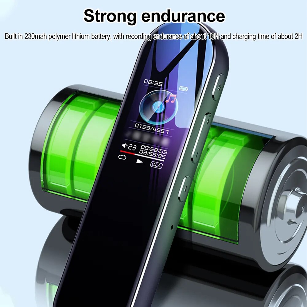 Mini HD Voice Recorder Pen Digital Audio Voice Control Sintelligent Mp3 Player One-Click Recording Support OTG VoiceTo Text