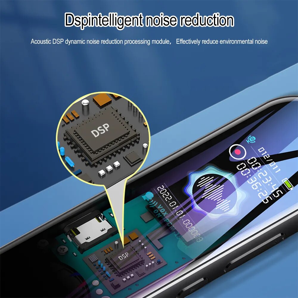 Mini HD Voice Recorder Pen Digital Audio Voice Control Sintelligent Mp3 Player One-Click Recording Support OTG VoiceTo Text