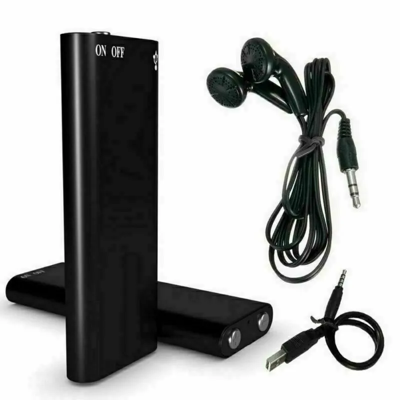 4-64GB Digtal Voice Recorder Espia Mini Sound Voice Activated Dictaphone HD Noise Reduce Recording 32GB 8GB Small MP3 Player
