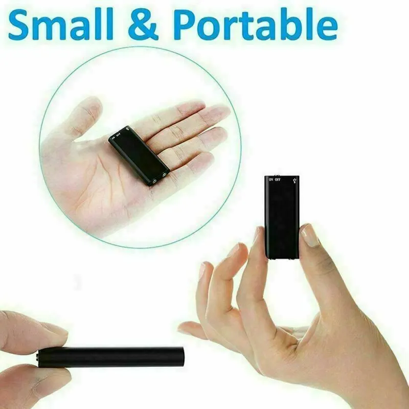 4-64GB Digtal Voice Recorder Espia Mini Sound Voice Activated Dictaphone HD Noise Reduce Recording 32GB 8GB Small MP3 Player