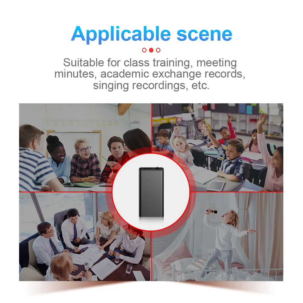 4-64GB Digtal Voice Recorder Espia Mini Sound Voice Activated Dictaphone HD Noise Reduce Recording 32GB 8GB Small MP3 Player