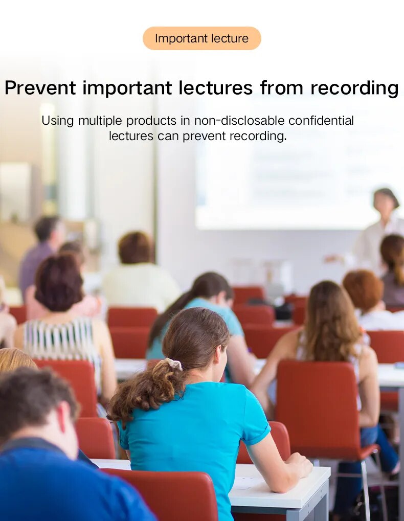 Anti-spy Voice Recording Blocker Interference Phone/camera Sound Record, Ultrasonic Interference Prevent Recorder Ditachphone