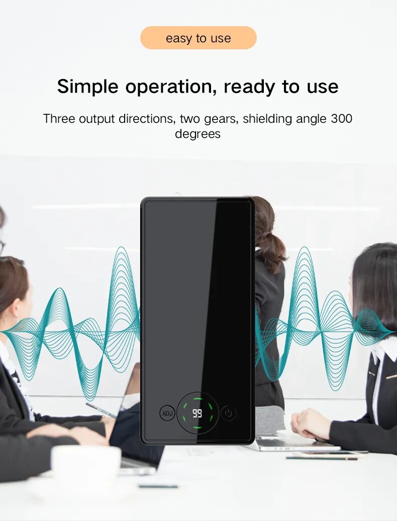 Anti-spy Voice Recording Blocker Interference Phone/camera Sound Record, Ultrasonic Interference Prevent Recorder Ditachphone