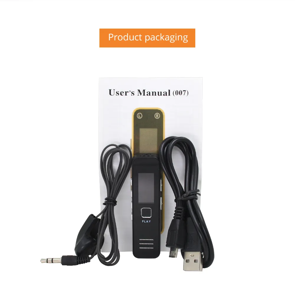 Digital Voice Recorder MP3 Player Mini Recorders pen Support 32GB TF Card Professional Dictaphone 20-hour Recording Time
