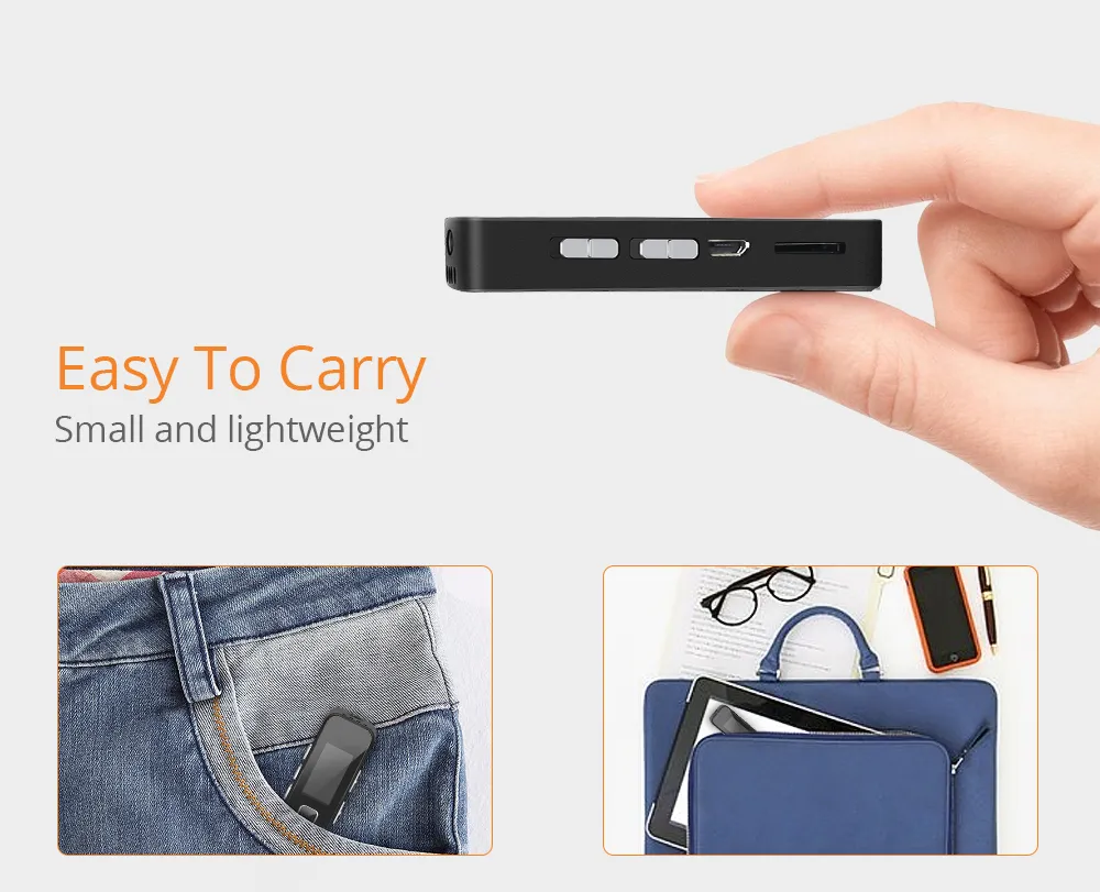 Digital Voice Recorder MP3 Player Mini Recorders pen Support 32GB TF Card Professional Dictaphone 20-hour Recording Time