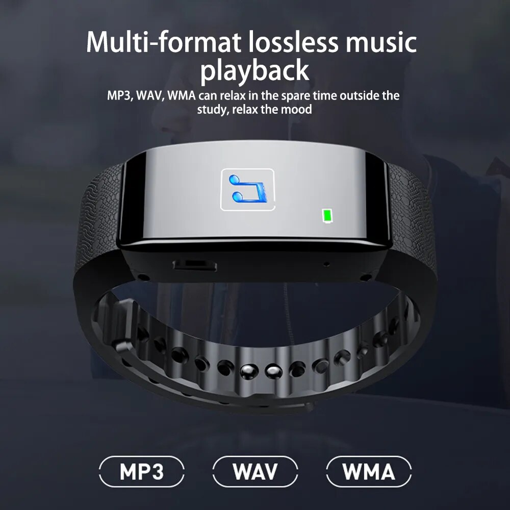 Wristband Voice Activated Recorder 16GB/32GB HD Noise Reduce Sport Pedometer Safety Digital Bracelet Watch Dictaphone MP3 Player