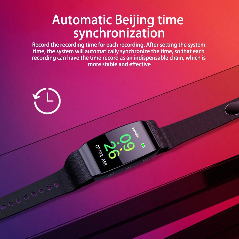 Wristband Voice Activated Recorder 16GB/32GB HD Noise Reduce Sport Pedometer Safety Digital Bracelet Watch Dictaphone MP3 Player