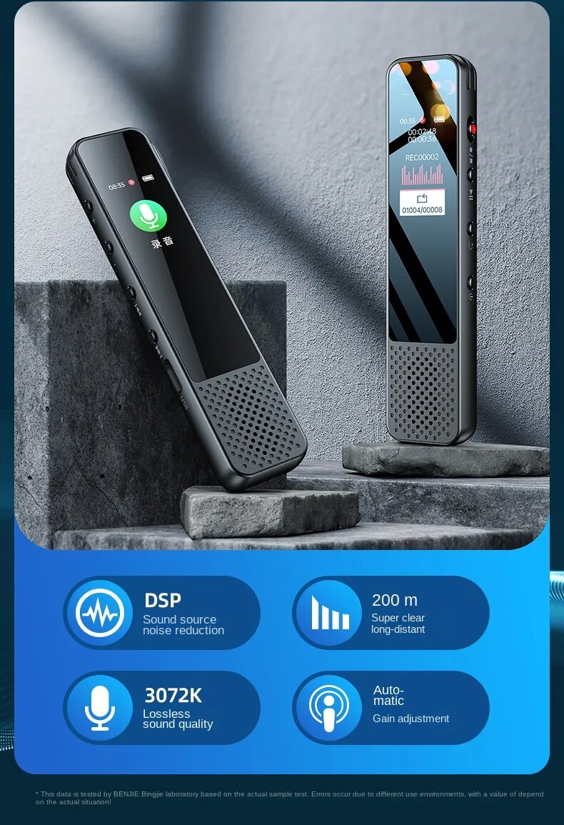 Bluetooth Phone Call Record Activated Voice Recorder Espia 32g 64gb Noise Reduce Long Standby Dictaphone Mp3 Player +loudspeaker