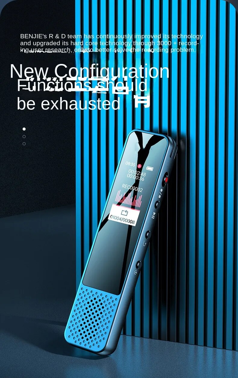 Bluetooth Phone Call Record Activated Voice Recorder Espia 32g 64gb Noise Reduce Long Standby Dictaphone Mp3 Player +loudspeaker