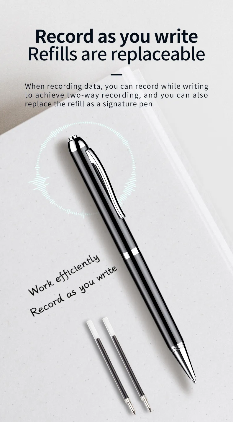 256GB Digital Activated Pen Voice Recorder Espia 4-128G Mini Professional Audio Record Noise Reduce Sound Dictaphone MP3 Player
