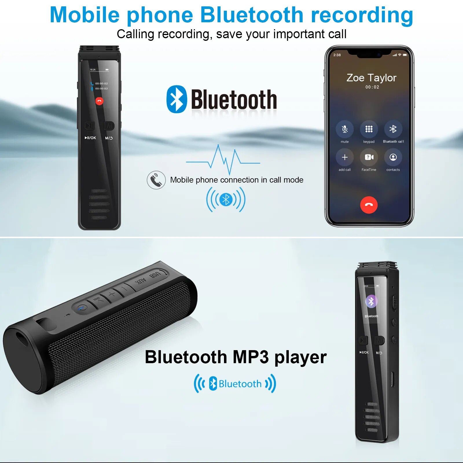 Savetek Voice Activated Digital Audio Recorder 32GB 64GB USB Pen Bluetooth Phone Call Recording A Key Fast REC 3072Kbps Mp3 Play Savetek Voice Activated Digital Audio Recorder 32GB 64GB USB Pen Bluetooth Phone Call Recording A Key Fast REC 3072Kbps Mp3 Play