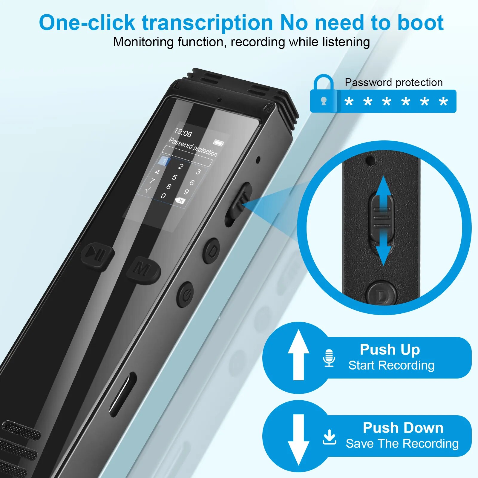 Savetek Voice Activated Digital Audio Recorder 32GB 64GB USB Pen Bluetooth Phone Call Recording A Key Fast REC 3072Kbps Mp3 Play Savetek Voice Activated Digital Audio Recorder 32GB 64GB USB Pen Bluetooth Phone Call Recording A Key Fast REC 3072Kbps Mp3 Play