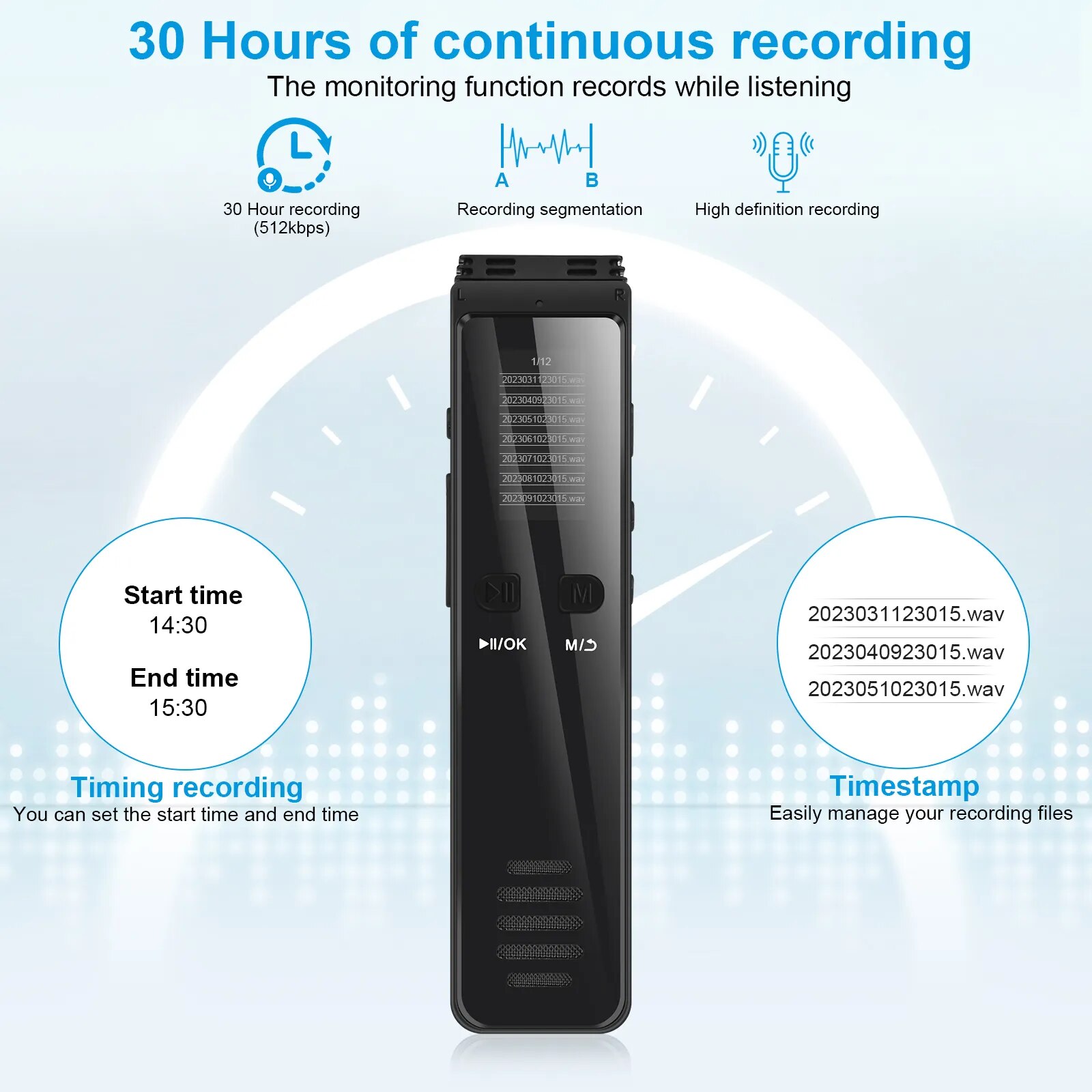 Savetek Voice Activated Digital Audio Recorder 32GB 64GB USB Pen Bluetooth Phone Call Recording A Key Fast REC 3072Kbps Mp3 Play Savetek Voice Activated Digital Audio Recorder 32GB 64GB USB Pen Bluetooth Phone Call Recording A Key Fast REC 3072Kbps Mp3 Play