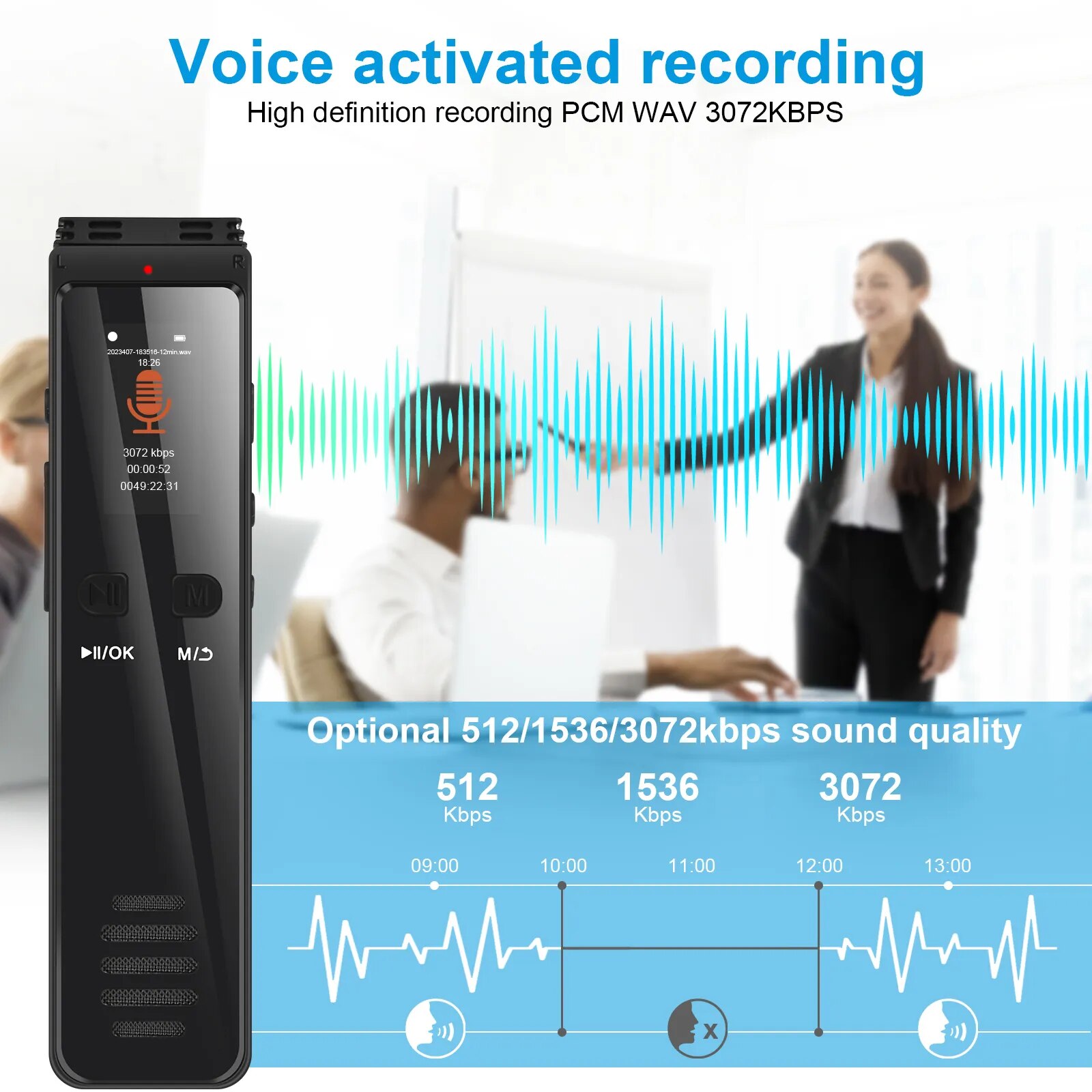 Savetek Voice Activated Digital Audio Recorder 32GB 64GB USB Pen Bluetooth Phone Call Recording A Key Fast REC 3072Kbps Mp3 Play Savetek Voice Activated Digital Audio Recorder 32GB 64GB USB Pen Bluetooth Phone Call Recording A Key Fast REC 3072Kbps Mp3 Play