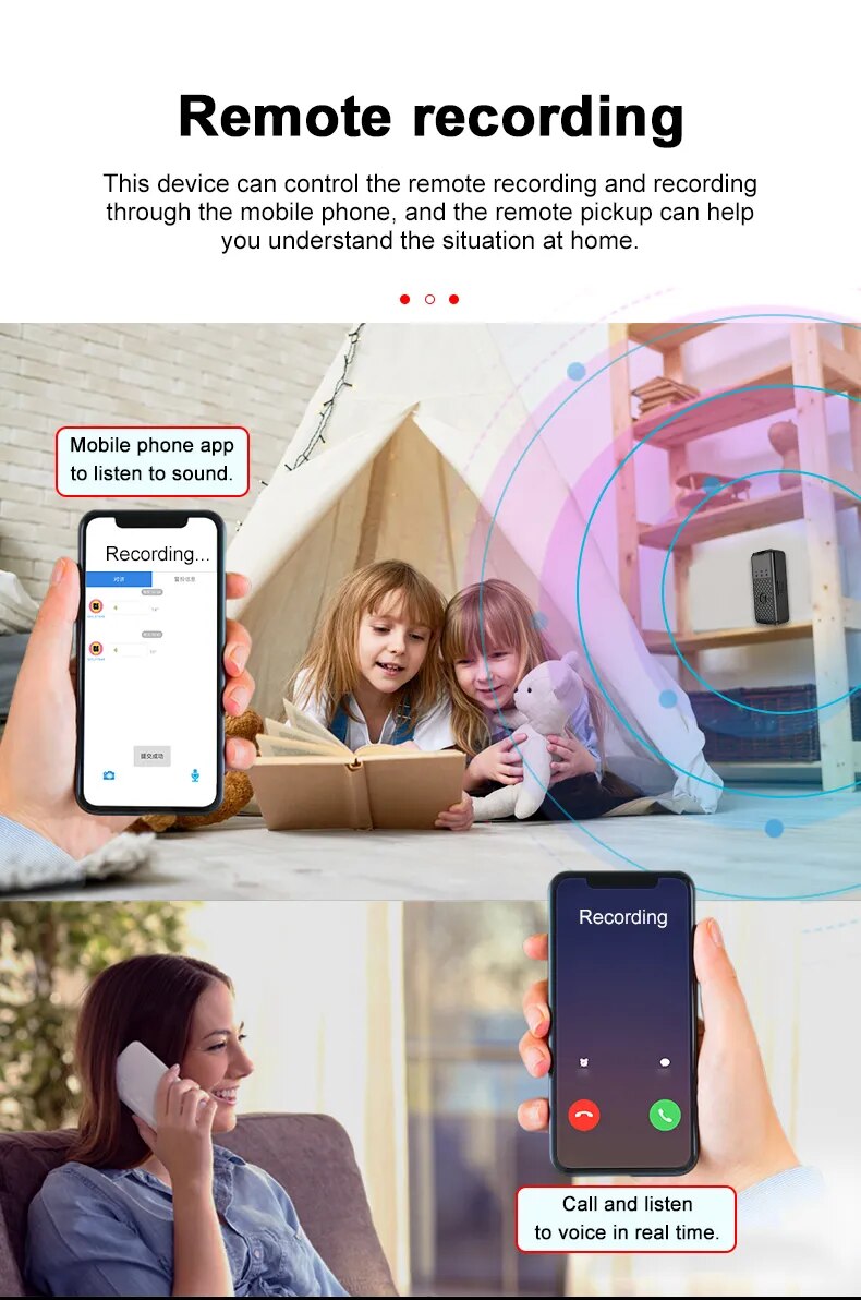 4G Network Mobile APP Control Voice Recorder Sound Activated Mini Recording Device Dictaphone Micro Audio Digital Secret Small 4G Network Mobile APP Control Voice Recorder Sound Activated Mini Recording Device Dictaphone Micro Audio Digital Secret Small
