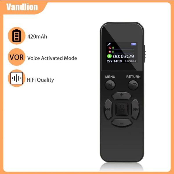 V58 64G Digital Voice Sound Recorder HIFI Recording USB Pen Mp3 Player 192Kbps Recording WAV 40H Record Device Voice Activated