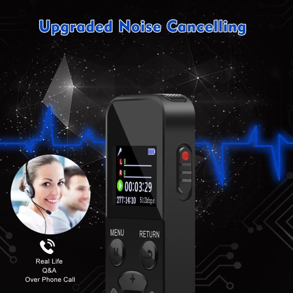 V58 64G Digital Voice Sound Recorder HIFI Recording USB Pen Mp3 Player 192Kbps Recording WAV 40H Record Device Voice Activated