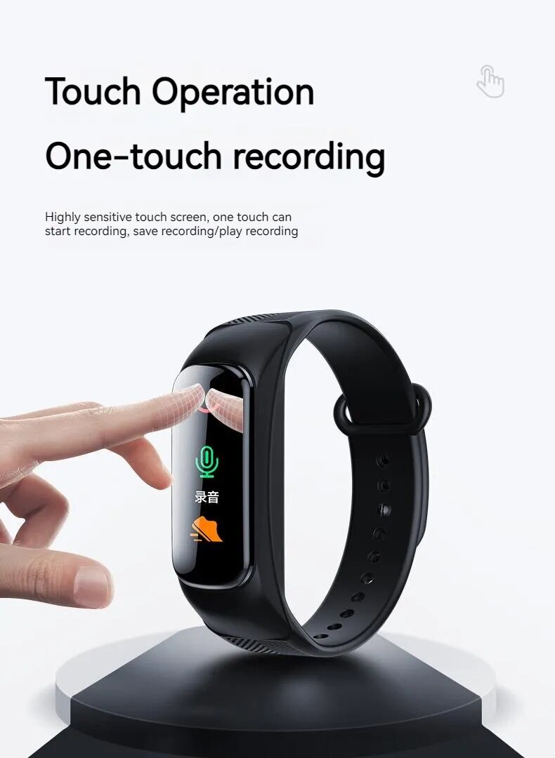 Lenovo C1 Digital Voice Recorder Watch Wireless Sport Bracelet HD Noise Cancelling Audio Recorder Voice Recording Pen Mp3 Player