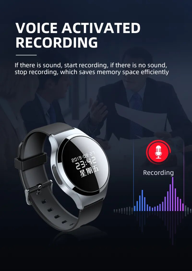 S8 Watch Activated Digital Voice Recorder 4-32GB HD Noise Cancel Smart Bracelet Recorder Mini Usb Disk Sound Dictaphone Mp3 Play S8 Watch Activated Digital Voice Recorder 4-32GB HD Noise Cancel Smart Bracelet Recorder Mini Usb Disk Sound Dictaphone Mp3 Play