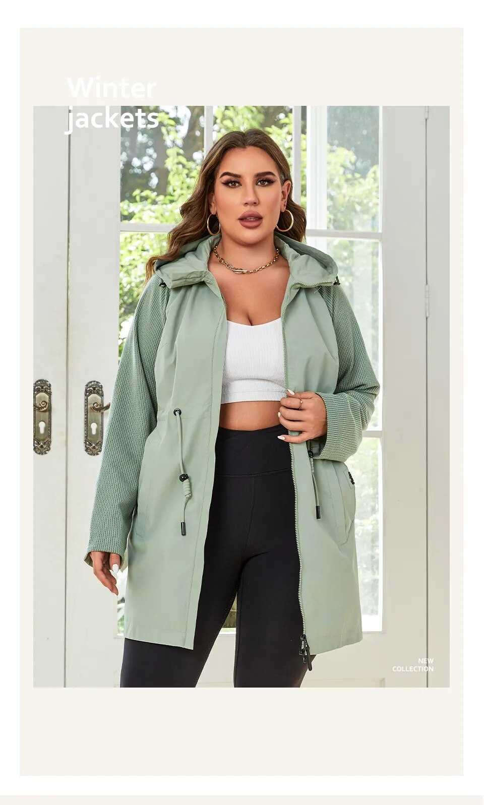HaiLuoZi 2023 New Autumn Plus Size Women Trench Coat Windproof Mid-Long Female Clothing Hooded Drawstrings Women's Jacket 730 HaiLuoZi 2023 New Autumn Plus Size Women Trench Coat Windproof Mid-Long Female Clothing Hooded Drawstrings Women's Jacket 730