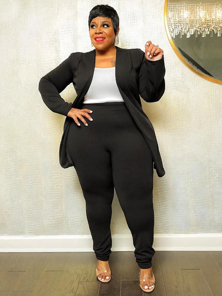 Blazers for Women Elegant Stylish Two Piece Set Women Top and Pants Blazer Outfit Plus Size Suit Wholesale Bulk Dropshipping