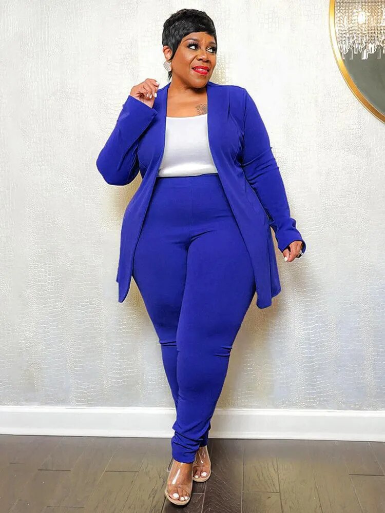 Blazers for Women Elegant Stylish Two Piece Set Women Top and Pants Blazer Outfit Plus Size Suit Wholesale Bulk Dropshipping