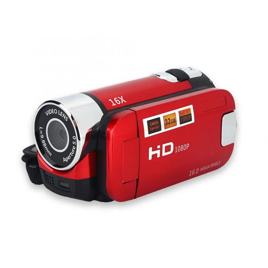Video Camcorder 720P Full HD 16MP DV Camcorder Digital Video Camera 270 Degree Rotation Screen 16X Night Shoot Zoom