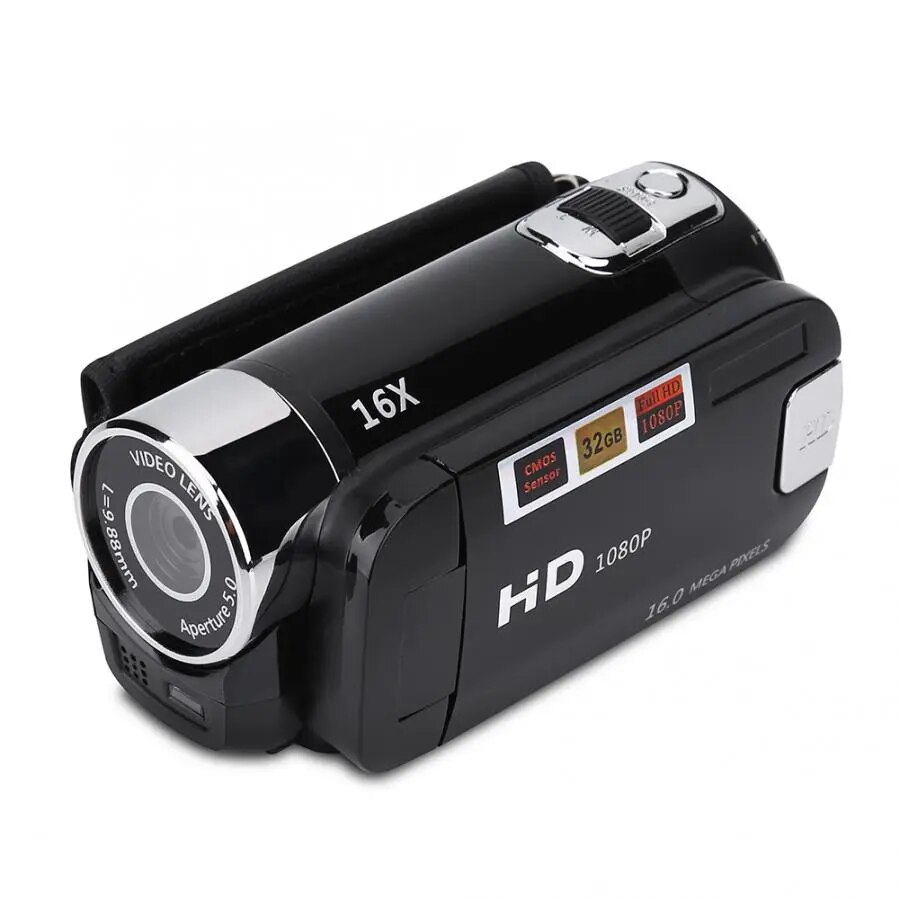 Video Camcorder 720P Full HD 16MP DV Camcorder Digital Video Camera 270 Degree Rotation Screen 16X Night Shoot Zoom