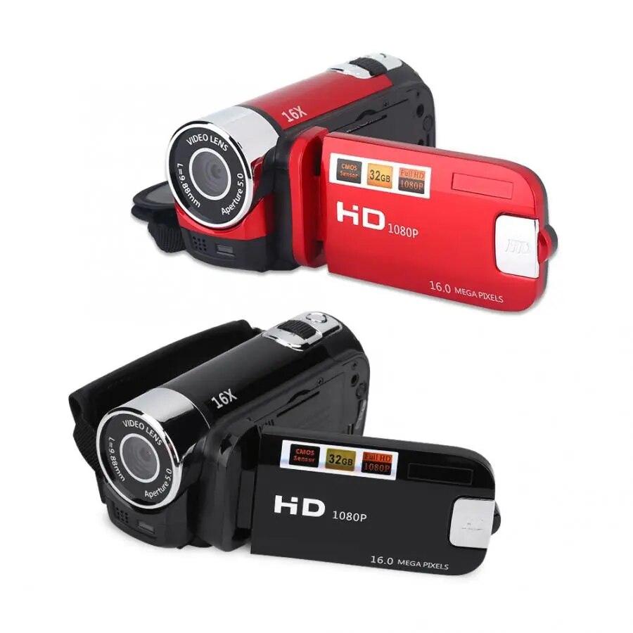 Video Camcorder 720P Full HD 16MP DV Camcorder Digital Video Camera 270 Degree Rotation Screen 16X Night Shoot Zoom