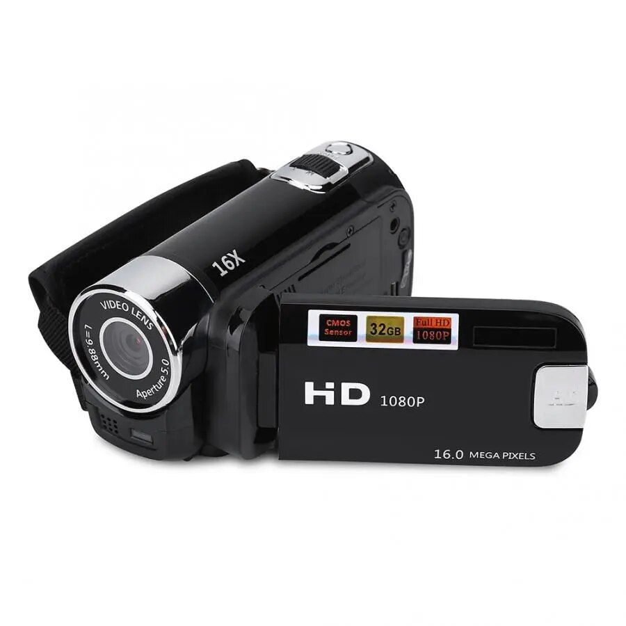 Video Camcorder 720P Full HD 16MP DV Camcorder Digital Video Camera 270 Degree Rotation Screen 16X Night Shoot Zoom