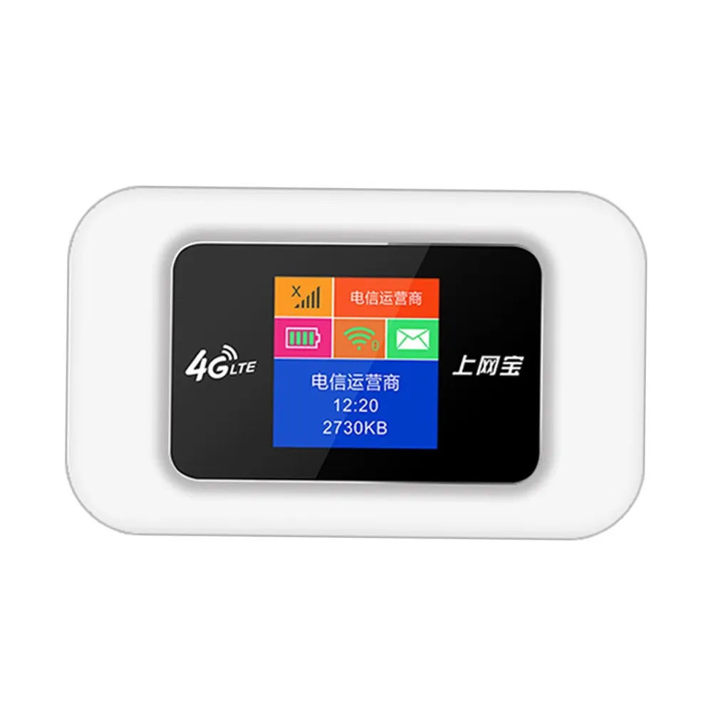 4G LTE WiFi Router 150Mbps Portable WiFi Router LCD Indicator Display 2500mAh Pocket MIFI Hotspot with SIM Card Slot