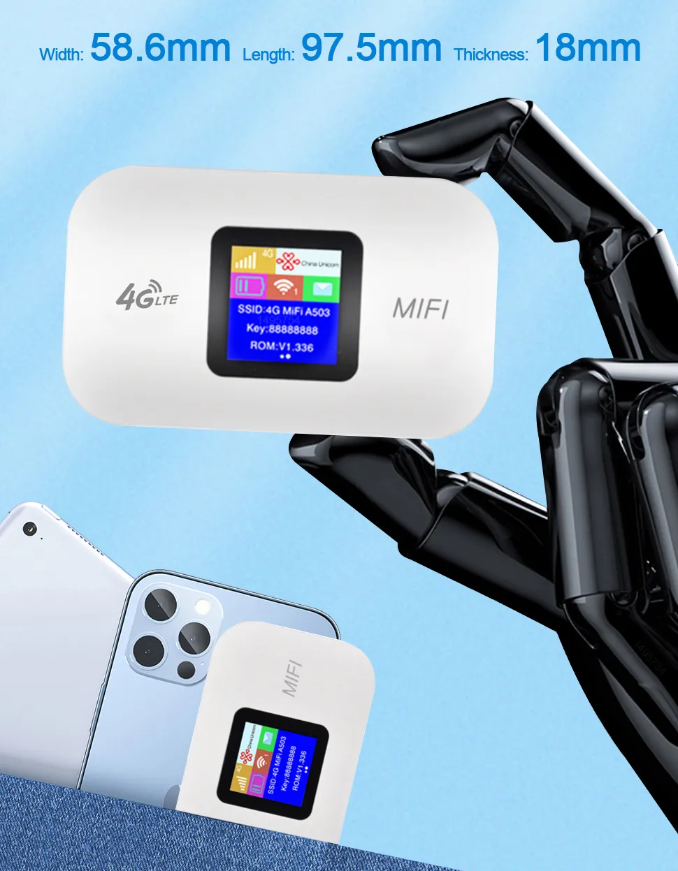 Wireless Wifi 4G Lte Router Portable Modem Mini Outdoor Hotspot Pocket Mifi 150mbps 3000mah Sim Card Slot Repeater