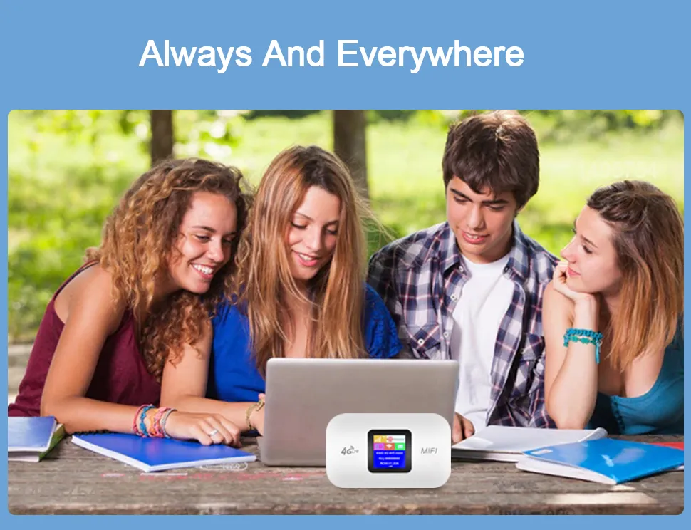 Wireless Wifi 4G Lte Router Portable Modem Mini Outdoor Hotspot Pocket Mifi 150mbps 3000mah Sim Card Slot Repeater