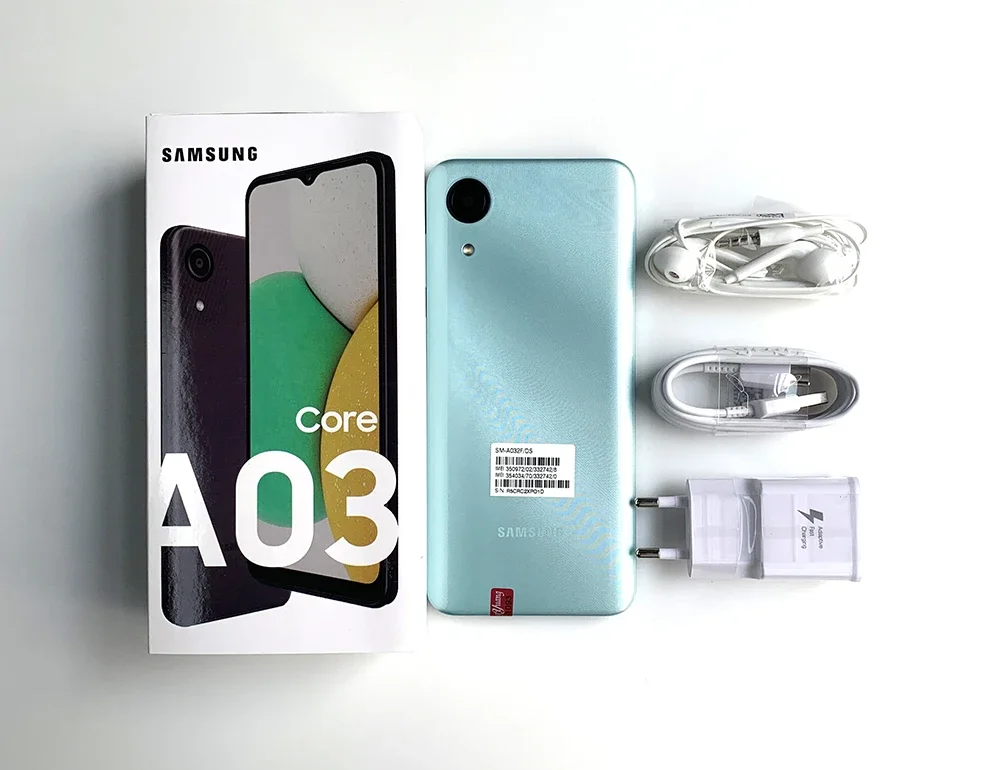 Original Samsung Galaxy A03 Core A032F/DS 4G Mobile Phone Dual SIM 6.5'' 2GB RAM 32GB ROM SC9863A Octa-Core Android SmartPhone
