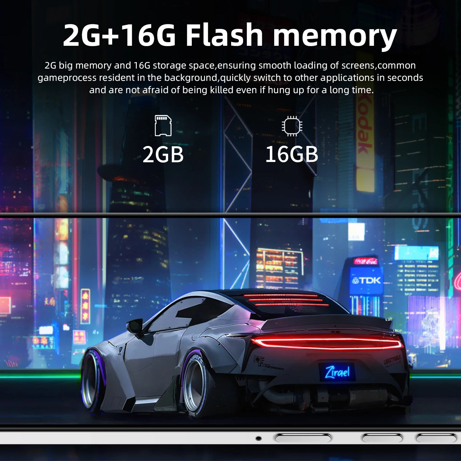 Amoi A50 Global Version Android 2GB RAM +16GB ROM 4G Mobile Phones Smartphone 5200mAh Big Battery 6.6-inch 5MP +16MP Camera