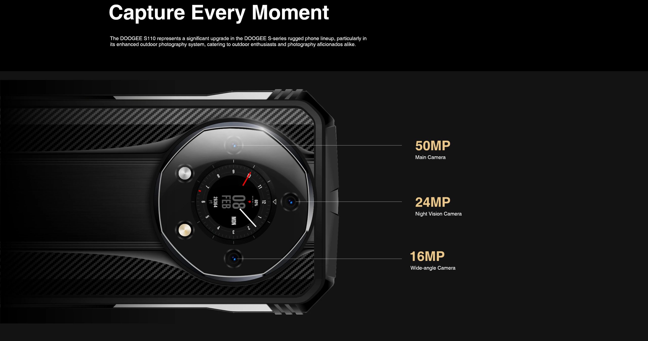 DOOGEE S110 Rugged Waterproof Smartphones Helio G99 Octa-core 12GB+256GB 6.58Inch FHD Mobile Phone 66W Fast Charge 10800mAh NFC DOOGEE S110 Rugged Waterproof Smartphones Helio G99 Octa-core 12GB+256GB 6.58Inch FHD Mobile Phone 66W Fast Charge 10800mAh NFC