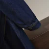 Plus Size  women's Doll Collar Denim Skirt 2023autumnnewmeatshow thinloosedress